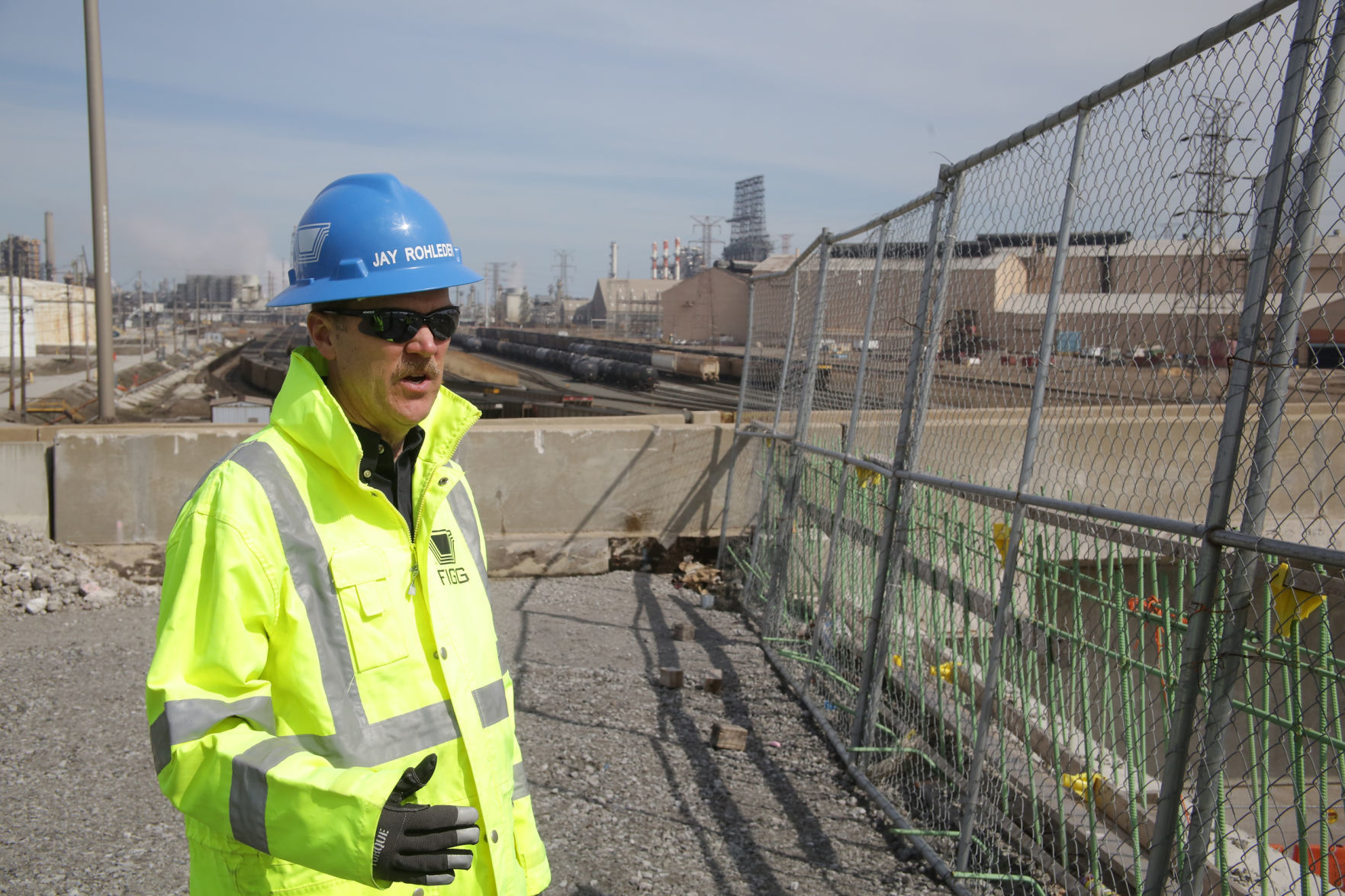 Cline Avenue bridge construction